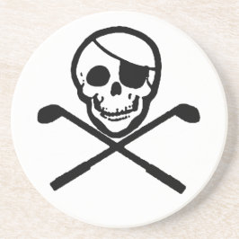 Golfing Pirate Jolly Roger Onderzetters