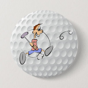 Golfing Ronde Button 7,6 Cm