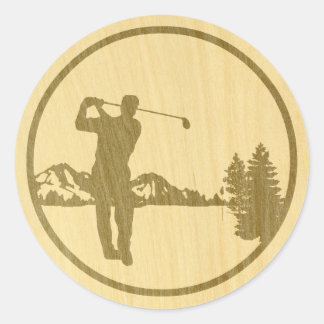 Golfing Ronde Sticker
