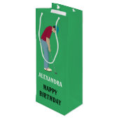 Golfing ThMED Green Wijn Cadeautas (Achterkant Gekanteld)