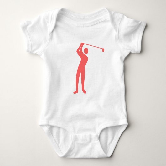 Golfing - Tropisch roze Romper (Voorkant)
