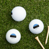 Golfing van Estland en Estse vlag/Golfbal Golfballen (Insitu Gras)