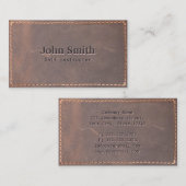 Golfinstructeur  zeegleder visitekaartje (Voorkant / Achterkant)