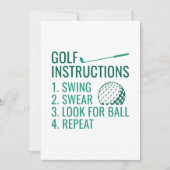 Golfinstructies Bedankkaart (Voorkant)