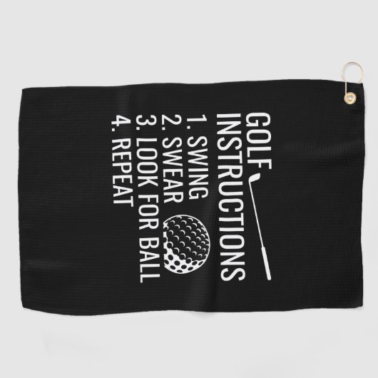 Golfinstructies Golfhanddoek (Horizontaal)