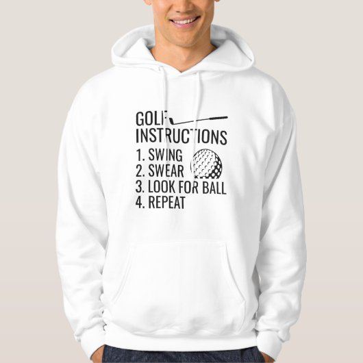 Golfinstructies Hoodie (Voorkant)