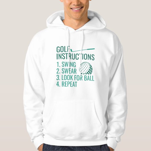 Golfinstructies Hoodie (Voorkant)