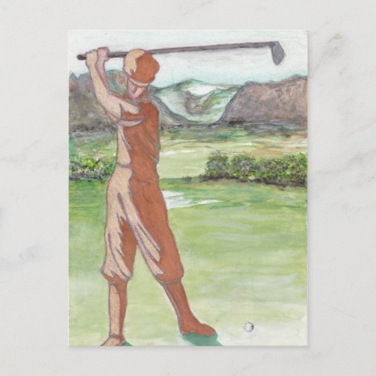  Golfkaart Briefkaart (Voorkant)