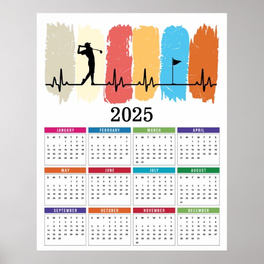 Golfkalender 2025 poster (Voorkant)