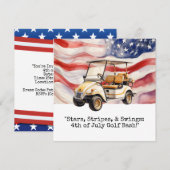 Golfkar 4 juli Onafhankelijkheidsdag Kaart (Voorkant / Achterkant)