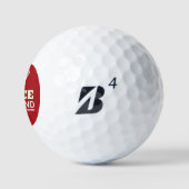 Golfkar - Aangepaste golfernaam rode markering Golfballen (Logo)