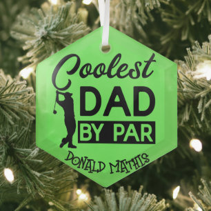 Golfkar Glazen Ornament - Gepersonaliseerde Grafis