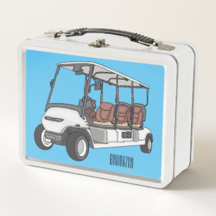 Golfkar / golfbuggy cartoon illustratie