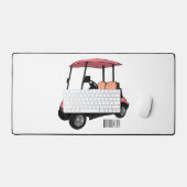 Golfkar / golfbuggy cartoon illustratie bureaumat (Keyboard & Muis)