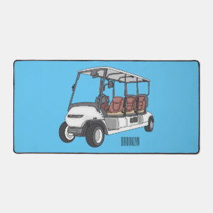 Golfkar / golfbuggy cartoon illustratie bureaumat