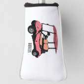 Golfkar / golfbuggy cartoon illustratie golfheadcover (Draai 90)