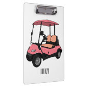 Golfkar / golfbuggy cartoon illustratie klembord (Rechts)