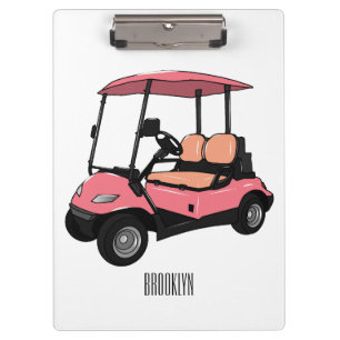 Golfkar / golfbuggy cartoon illustratie klembord