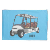 Golfkar / golfbuggy cartoon illustratie kussensloop (Achterkant)