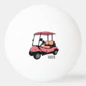 Golfkar / golfbuggy cartoon illustratie pingpongballen (Achterkant)