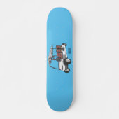 Golfkar / golfbuggy cartoon illustratie skateboard (Voorkant)