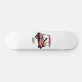 Golfkar / golfbuggy cartoon illustratie skateboard (Horizontaal)