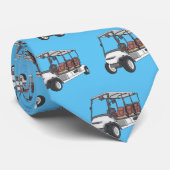 Golfkar / golfbuggy cartoon illustratie stropdas (Opgerold)
