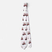 Golfkar / golfbuggy cartoon illustratie stropdas (Voorkant)