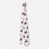 Golfkar / golfbuggy cartoon illustratie stropdas (Achterkant)