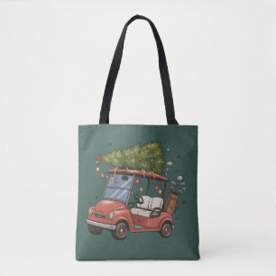 Golfkar Kerstboom Golf Liefhebber Cadeau Draagtas