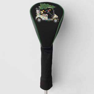 Golfkar Kerstboom Lichtjes Kerstmis Sport Golfer  Golfheadcover