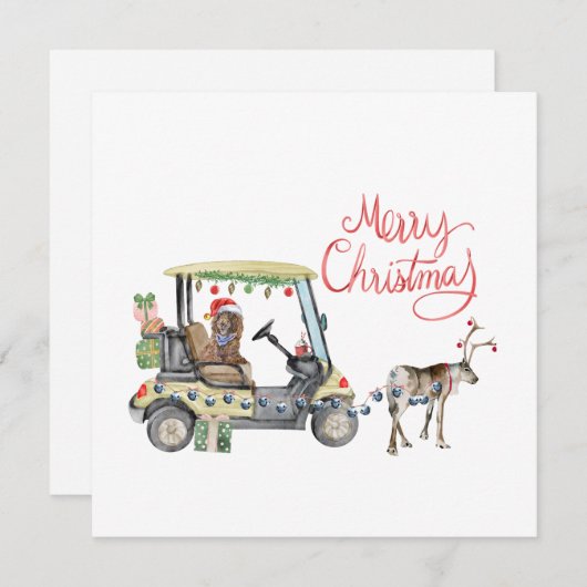 Golfkar Kerstmis (Voorkant / Achterkant)