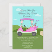 Golfkar met Mimosas Moederdag brunch Kaart (Voorkant)