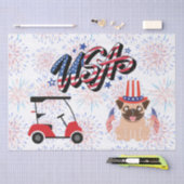 Golfkar met vlag van Amerika voor 4 juli Tissuepapier (Craft)