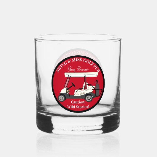 Golfkar Whisky Rocks Drinkware Set Whisky Glas (Voorkant)