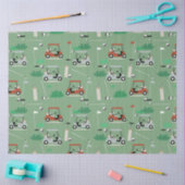 Golfkarren Modern Golfer Golf Theme Pattern Tissuepapier (Craft)