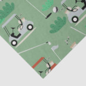 Golfkarren Modern Golfer Golf Theme Pattern Tissuepapier (Detail)