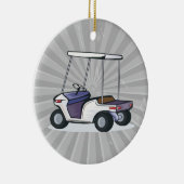 golfkarretje keramisch ornament (Rechts)