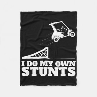 Golfkarretje Ongeluk Ik Doe Mijn Eigen Stunts Leuk Fleece Deken