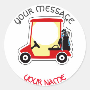 Golfkarretje Ronde Sticker