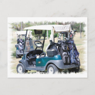 Golfkart Briefkaart
