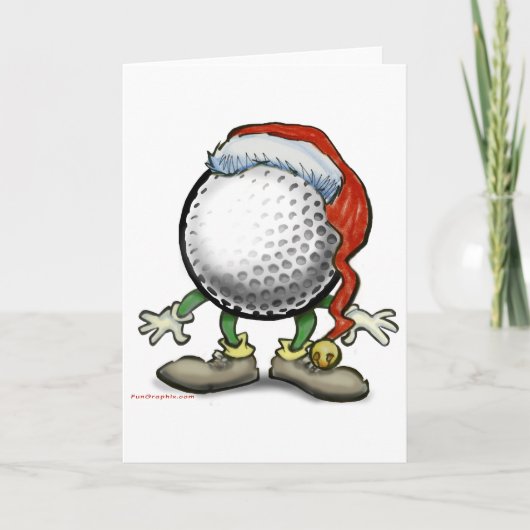 Golfkerst Feestdagen Kaart (Voorkant)