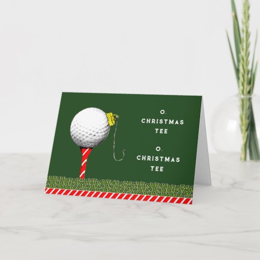 Golfkerst Feestdagen Kaart (Voorkant)