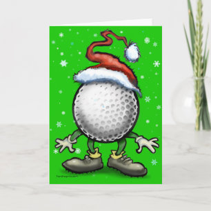Golfkerst Feestdagen Kaart