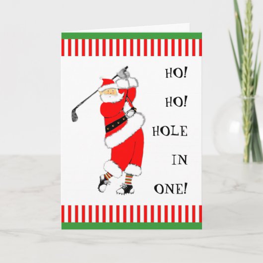 Golfkerst Feestdagen Kaart (Voorkant)
