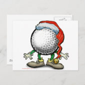 Golfkerst Feestdagenkaart (Voorkant / Achterkant)