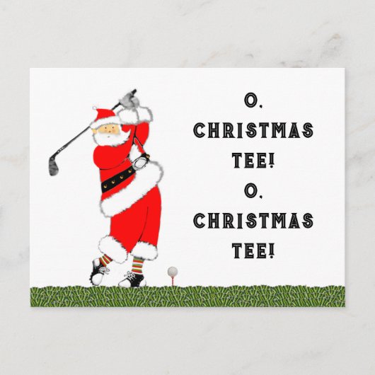 Golfkerst Feestdagenkaart (Voorkant)