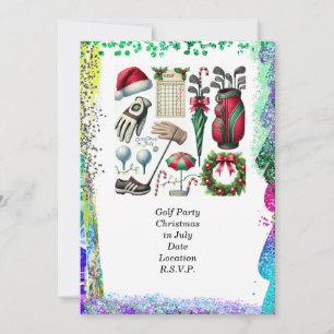 Golfkerst in juli voor golfer met golfbal kaart