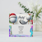 Golfkerst in juli voor golfer met golfbal save the date (Staand voorkant)