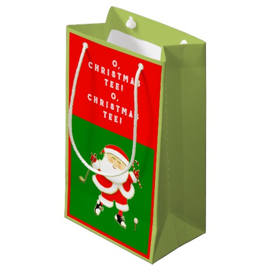 Golfkerst Klein Cadeauzakje (Voorkant Gekanteld)